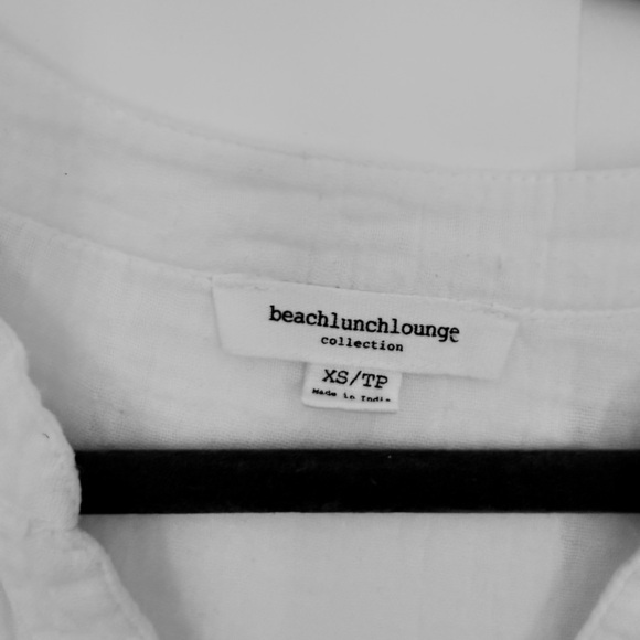 beachlunchlounge white cotton tiered short sleeve dress size xs - Picture 4 of 5